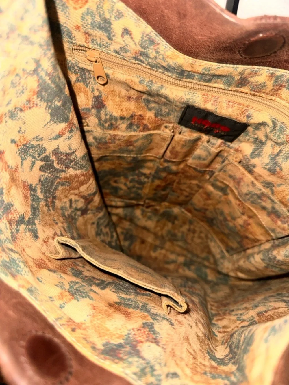 Brown Leather Hobo International Bag with Silver Ring Accents - Picture 5 of 5